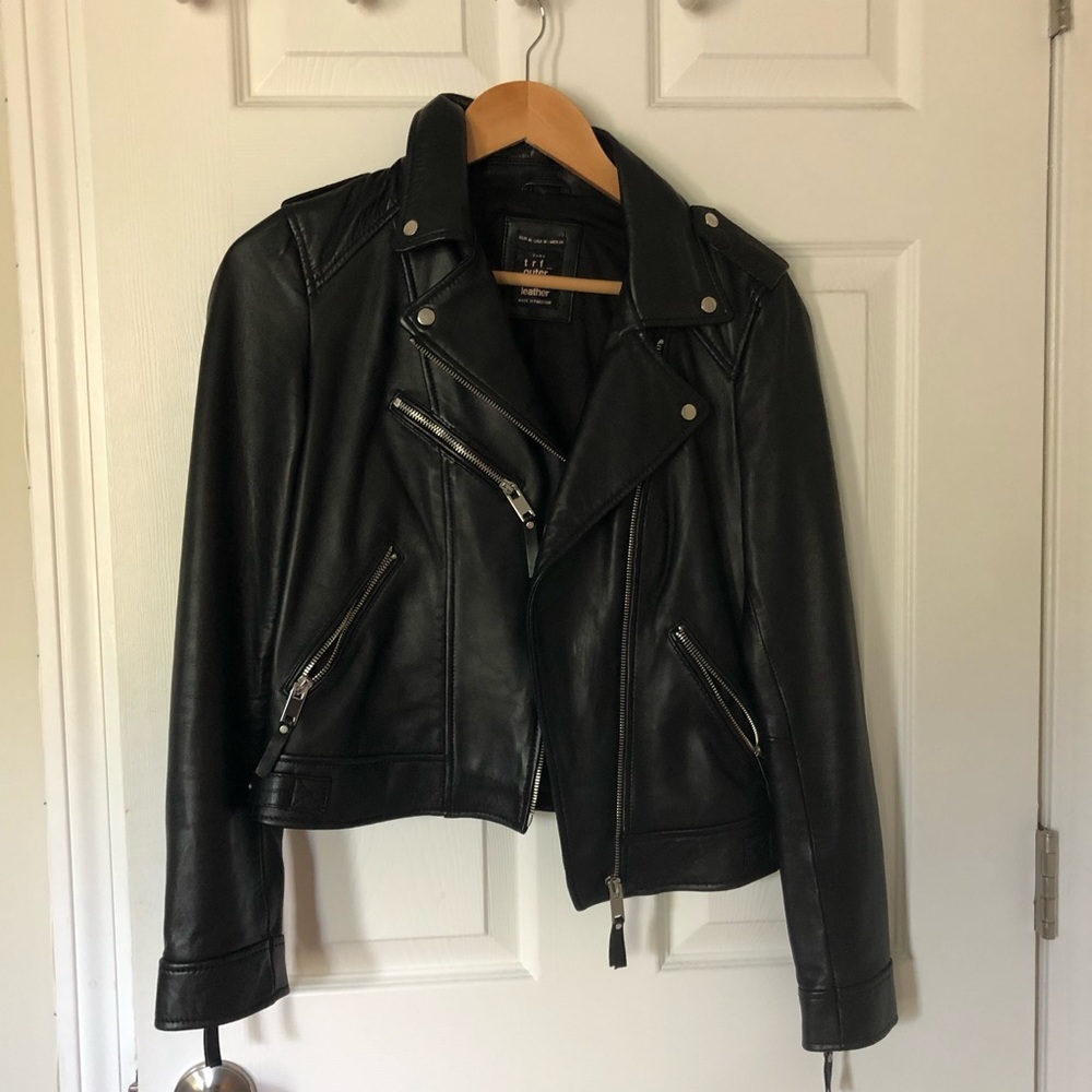 Zara 100% Leather Jacket